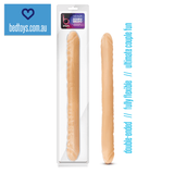 18" double-ended dildo - super flexible - solid 900g