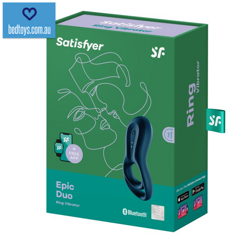 Satisfyer Epic Duo vibrating cock ring with Bluetooth & App control