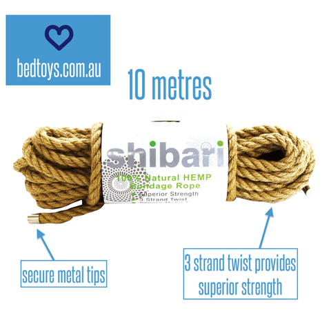 Shibari natural hemp rope - 10 metres