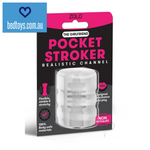 Zolo 'The Girlfriend' Pocket Stroker - wavy textured channel - with FREE Swiss Navy lube